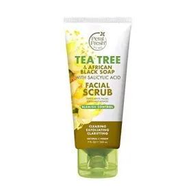 Petal Fresh Tea Tree & African Black Soap Facial Scrub 7 oz