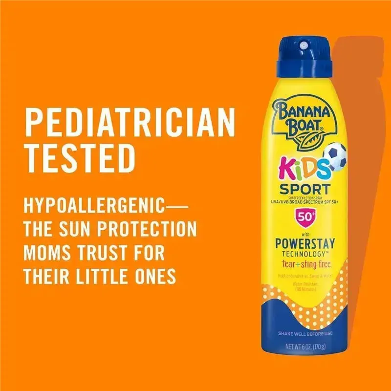 PTL - Banana Boat Kids Sport Sunscreen Spray Lotion SPF 50, 6oz