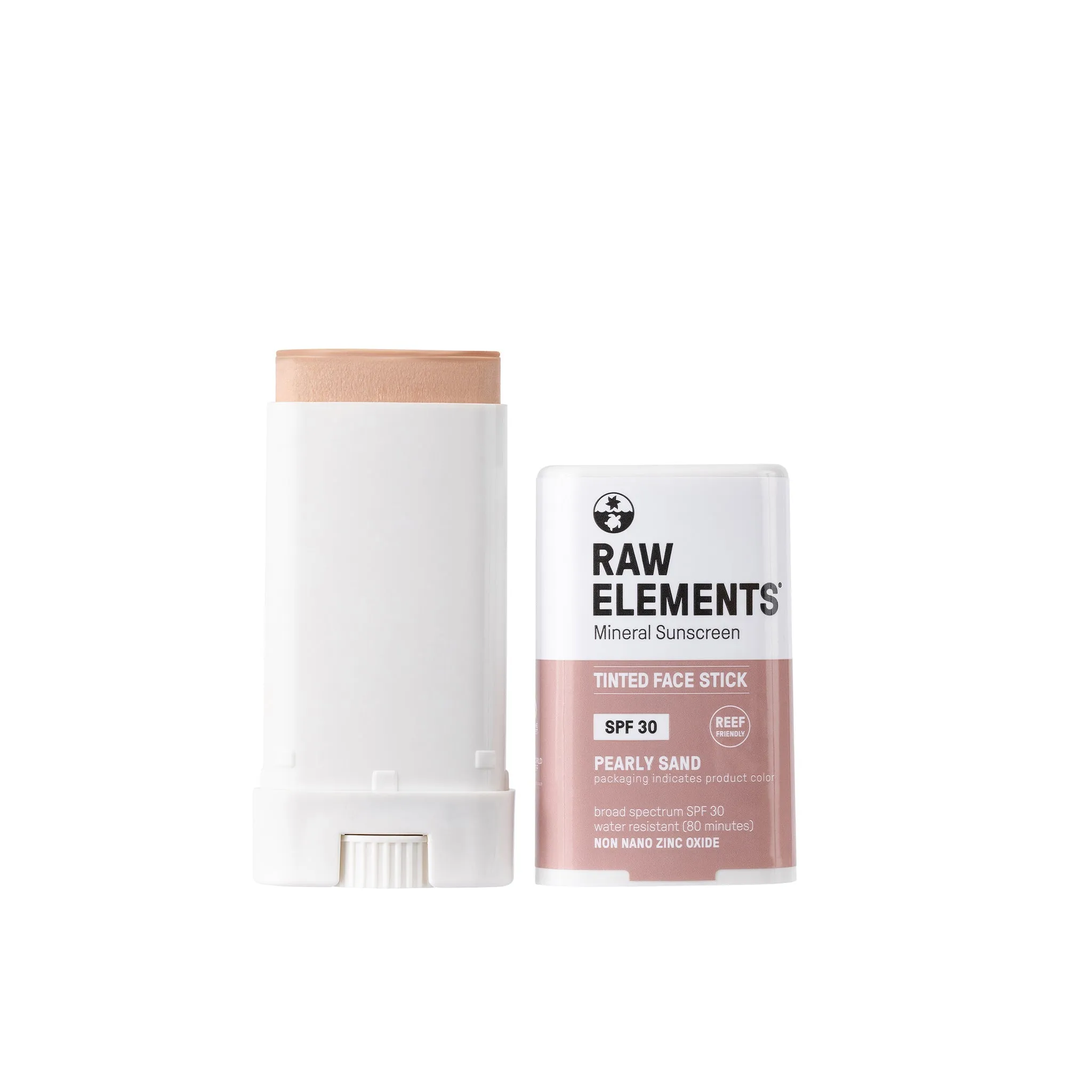 Raw Elements Tinted Face Stick SPF 30 Sunscreen-Pearly Sand