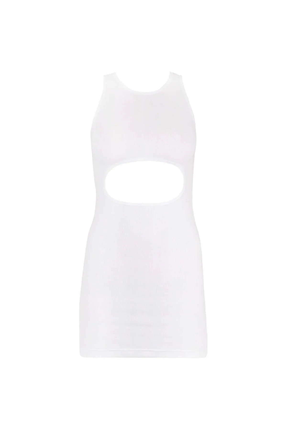 Riblet Tank Dress - Blanc