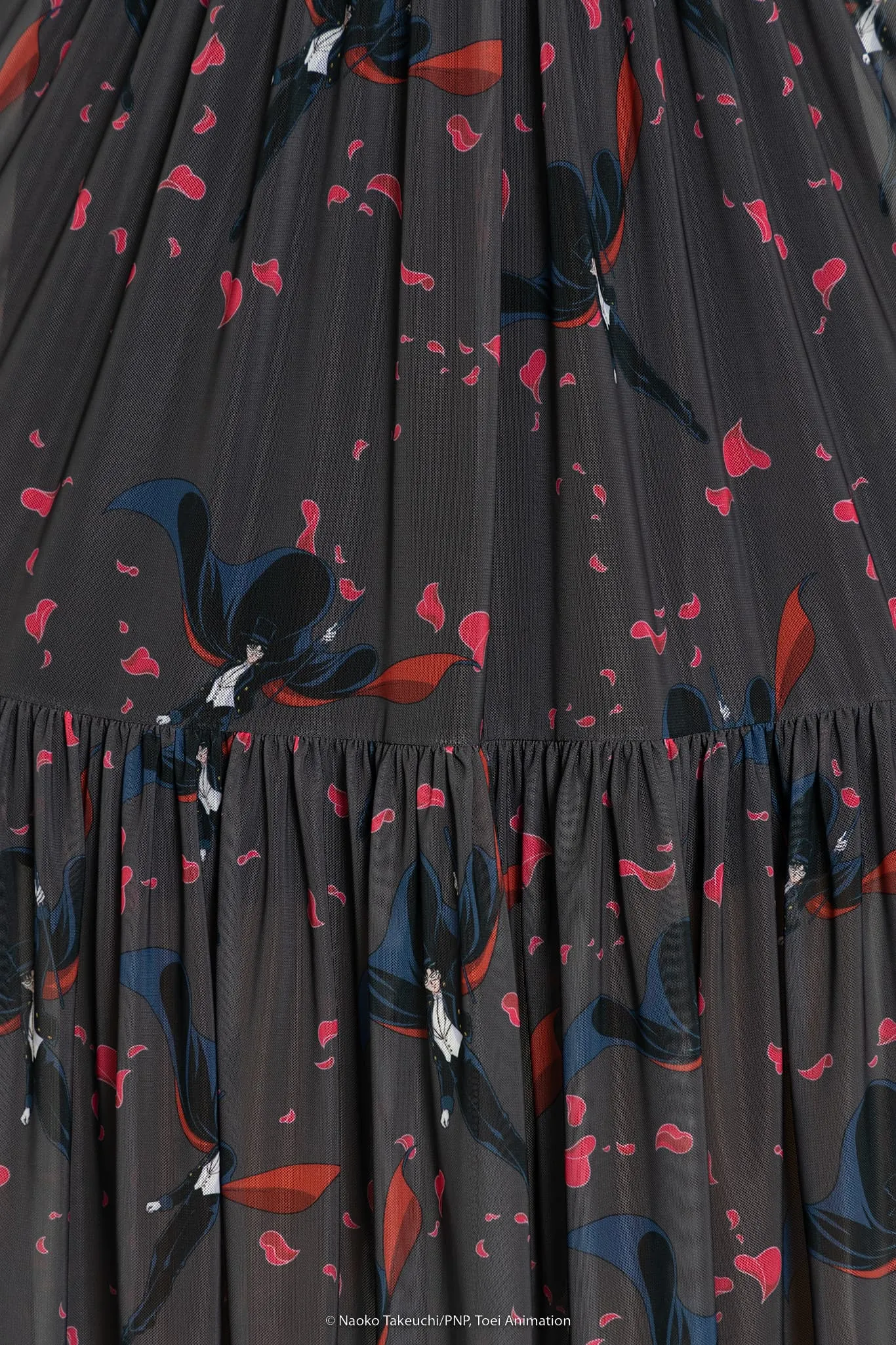 Roses And Tuxedo Mask Sheer Midaxi Dress