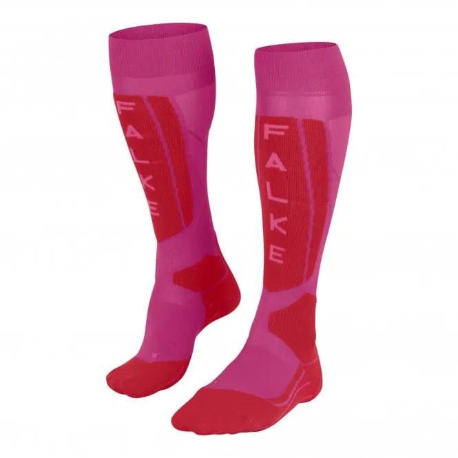 SK5 Expert Womens Ski Socks - Lipstick Pink