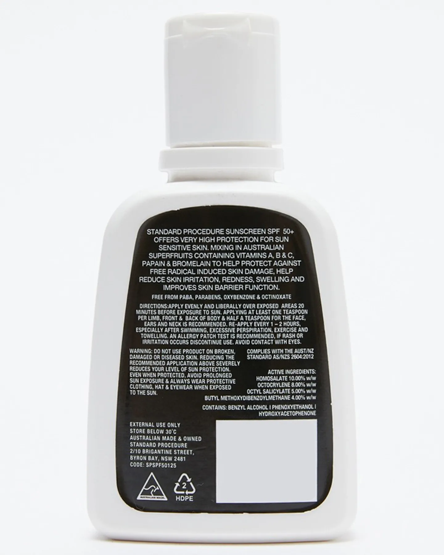 Standard Procedure Sunscreen 50+ 125Ml - White | SurfStitch