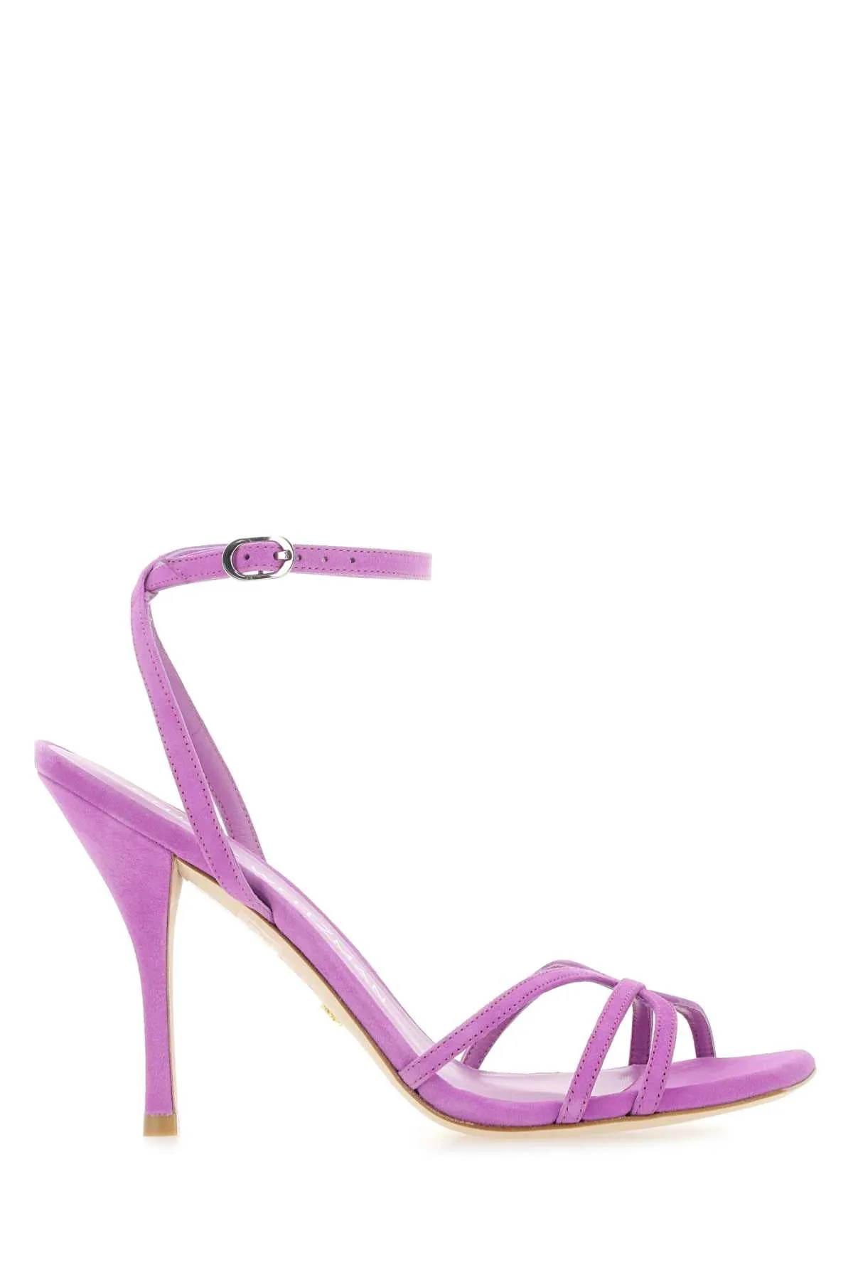 Stuart Weitzman Lilac Suede Barelythere 100 Sandals