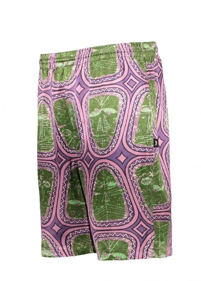 Stussy Mask Shorts - Pink/Green