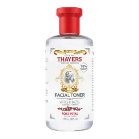 THAYERS Alcohol-Free Rose Petal Witch Hazel Facial Toner with Aloe Vera Formula, 12 Ounce Rose Petal 12 Fl Oz