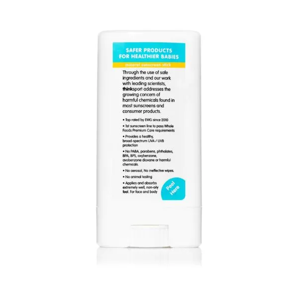 THINKSPORT - Kids Safe Sunscreen Stick SPF 30+ (0.64oz / 18.4g)