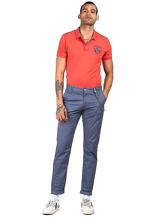 U.S. Polo Assn. Denim Co. Men Red Solid Polo T-Shirt