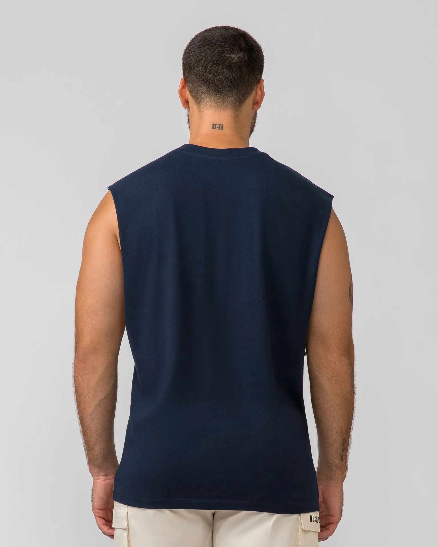 Varsity Muscle Tank - Navy