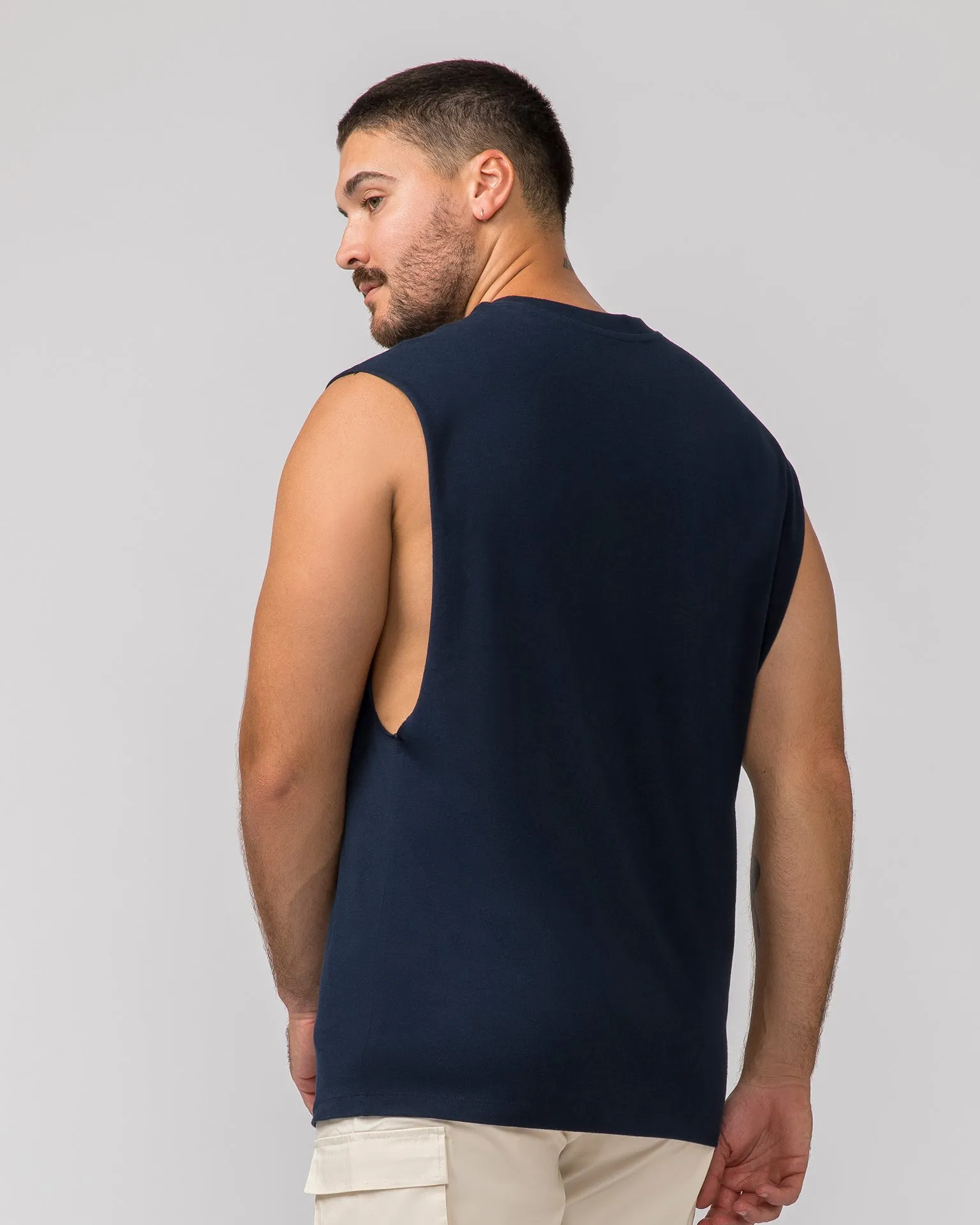 Varsity Muscle Tank - Navy