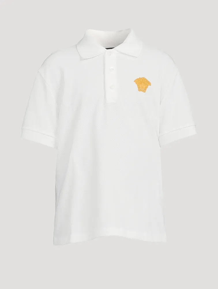 VERSACE Medusa Embroidered Polo Shirt