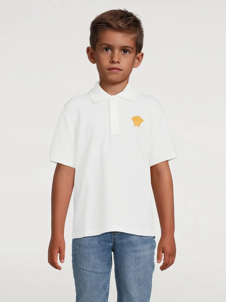 VERSACE Medusa Embroidered Polo Shirt