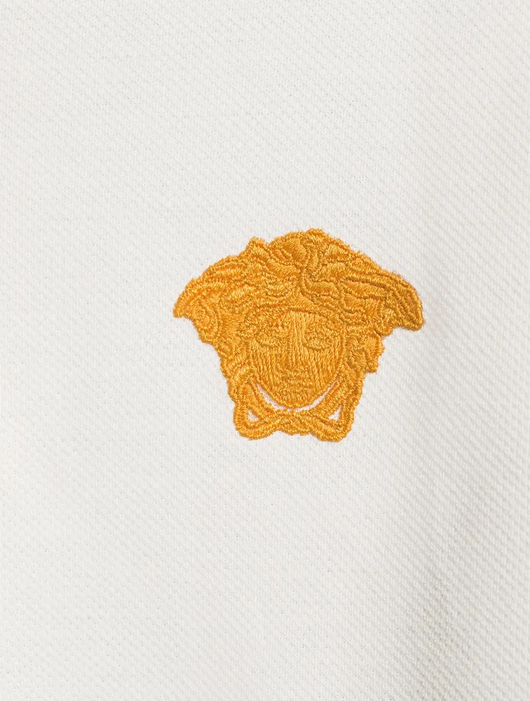 VERSACE Medusa Embroidered Polo Shirt