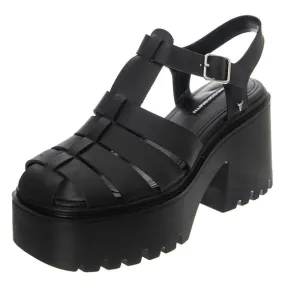 Windsor Smith W' Eternity Black Leather Sandals