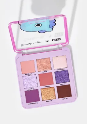 X BT21 Mauve 9 Pan Eyeshadow Palette-