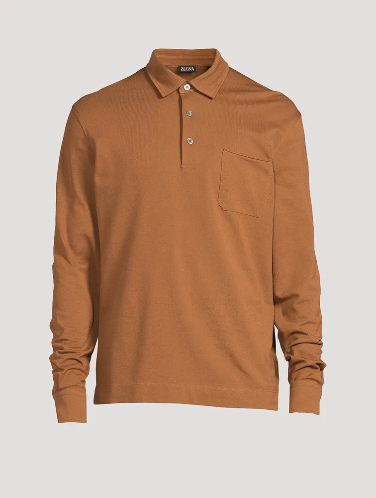 ZEGNA Long Sleeve Polo Shirt