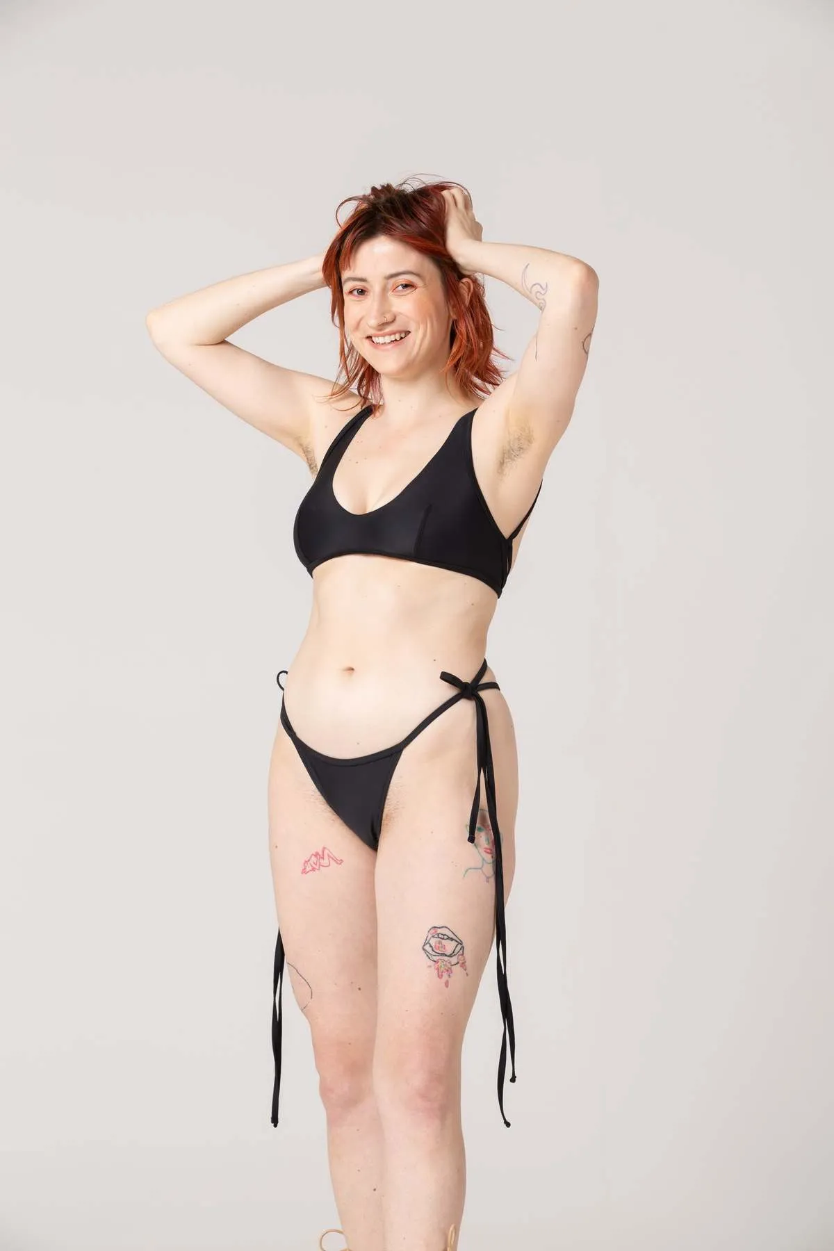 Zoe String Bikini Bottom - Black