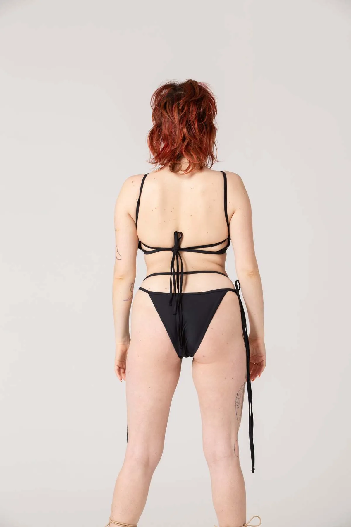 Zoe String Bikini Bottom - Black